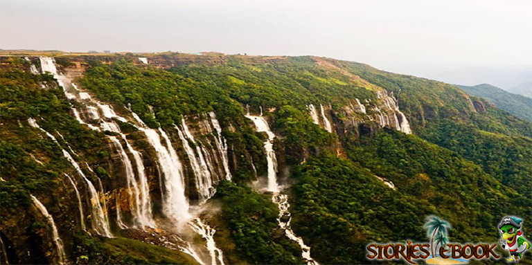 Nohsngithiang Falls Top 10 Most Beautiful and highest waterfalls in India in Hindi - stories ebook