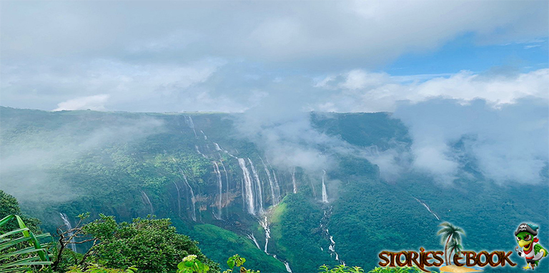 Nohsngithiang Falls top 10 highest waterfalls in hindi - stories ebook